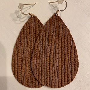 Nickel & Suede Cedar Grove earrings